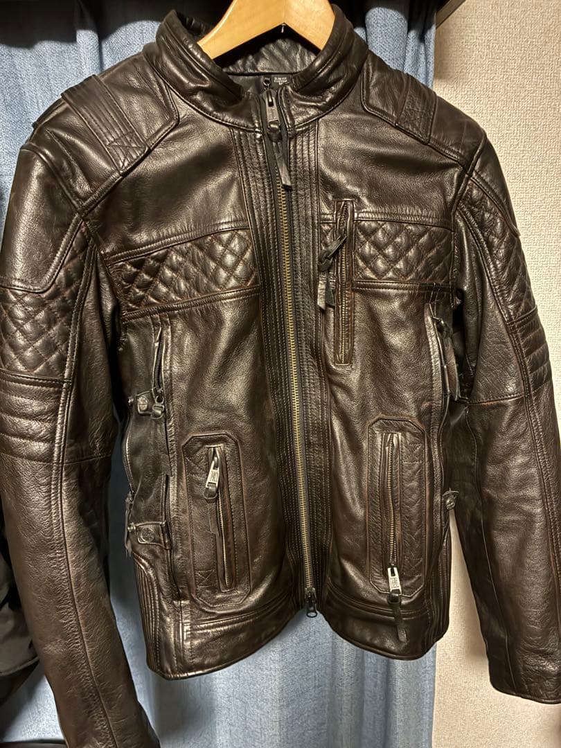 ハーレーダビッドソン ブラウンレザーライダースジャケット