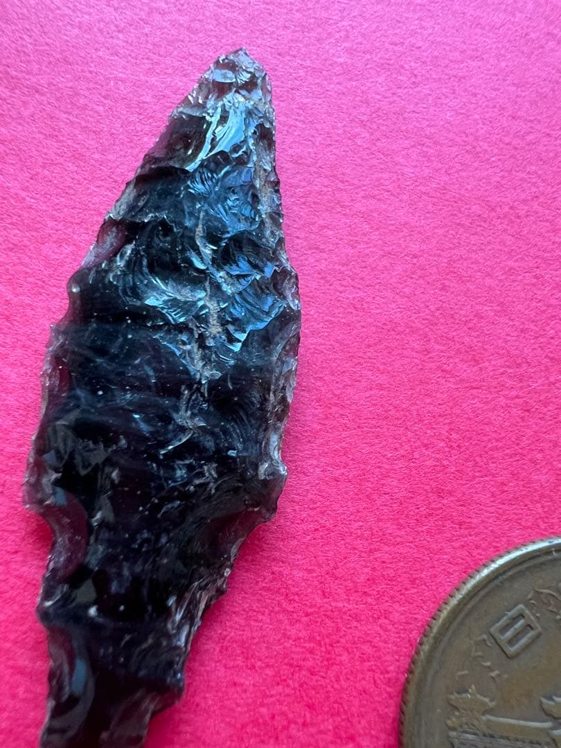 石器　黒曜石製のとてもスペシャルな石鏃　sp1