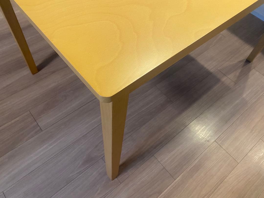 【最終価格】イエロー 木製 ダイニングテーブル