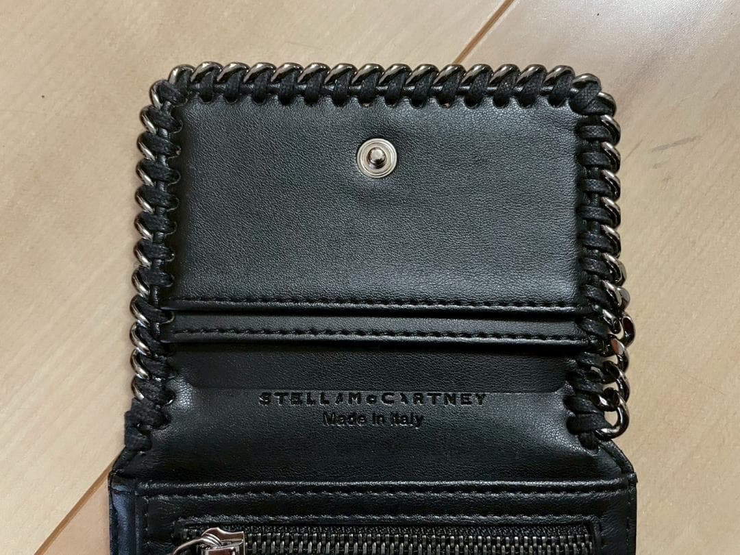 ステラマッカートニー　三つ折り財布　財布 ウォレット コンパクト　ファラベラ　黒
