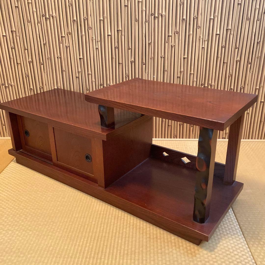 和風 和室 床の間 飾り台 天然木目 コンパクト 車中泊和室化