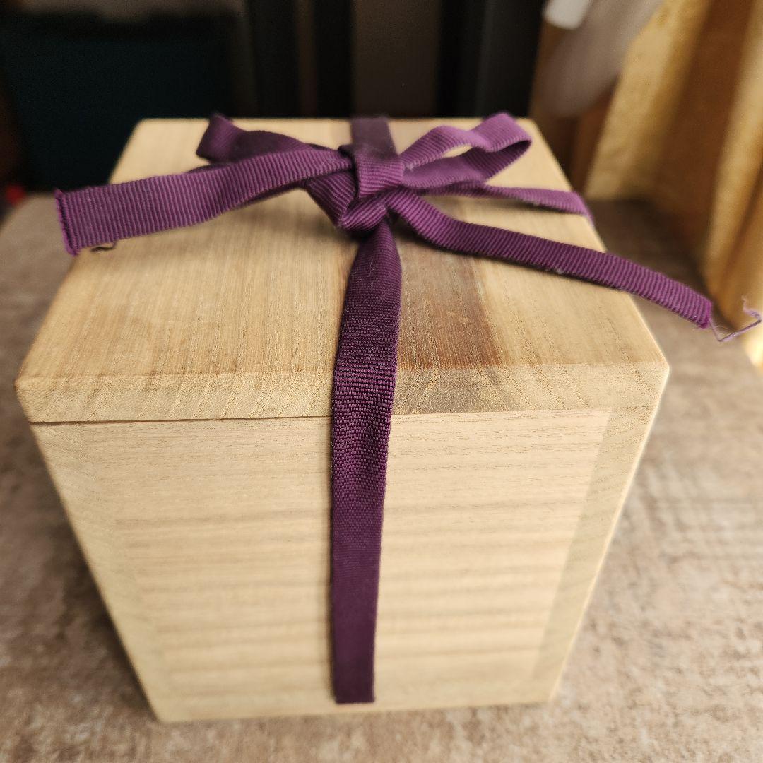 浜田晋作　益子焼　白釉面取茶碗　茶道 抹茶茶碗 抹茶碗　木製箱付き