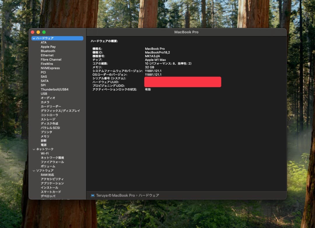 【画面不良】MacBook Pro M1MAX 32cGPU 32g 1T