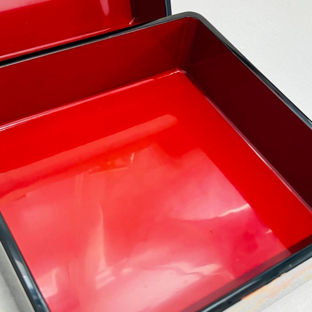 ⭐️ 会津塗 天然木漆器 石楠花蒔絵 三段重 美品 ⭐️