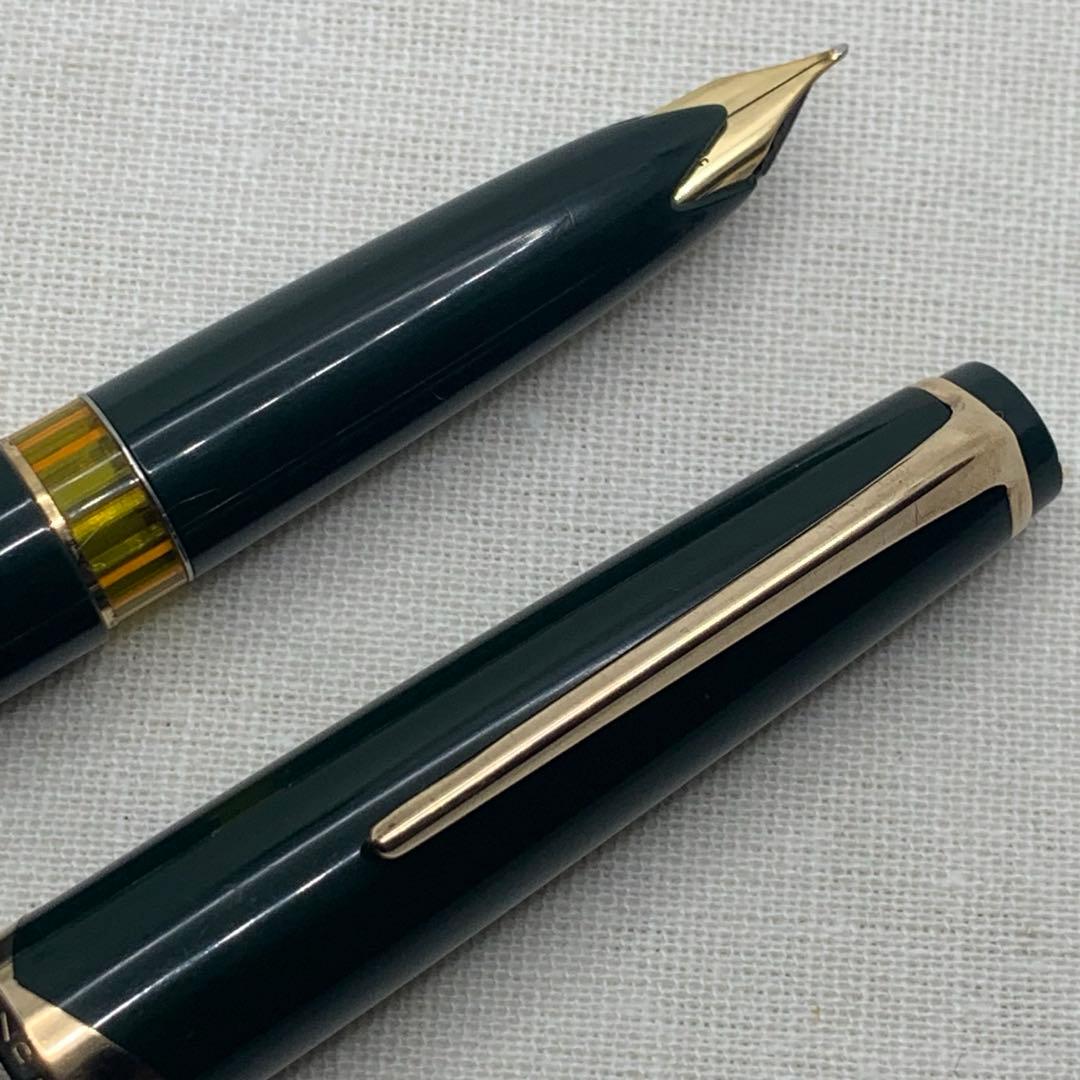 【希少緑軸】MontBlanc no.14 Green 18C F 万年筆　2桁
