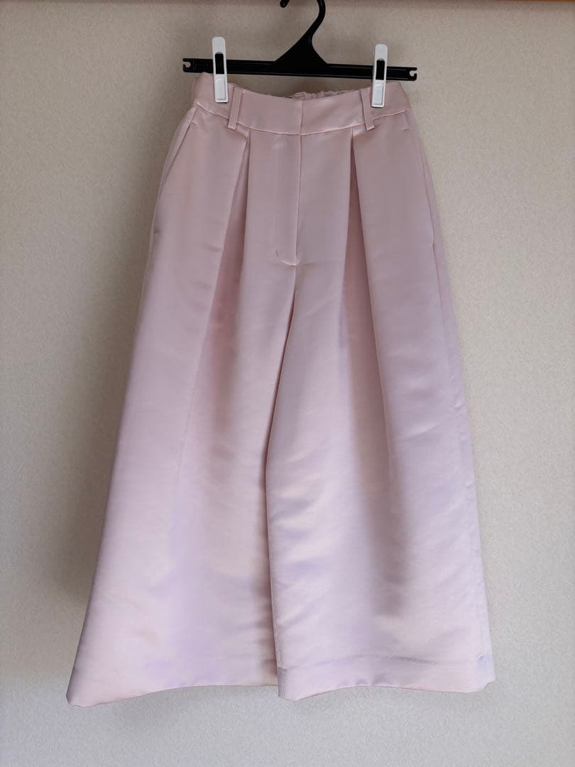 Heve 新品サテンフレアガウチョPT　36ピーチ