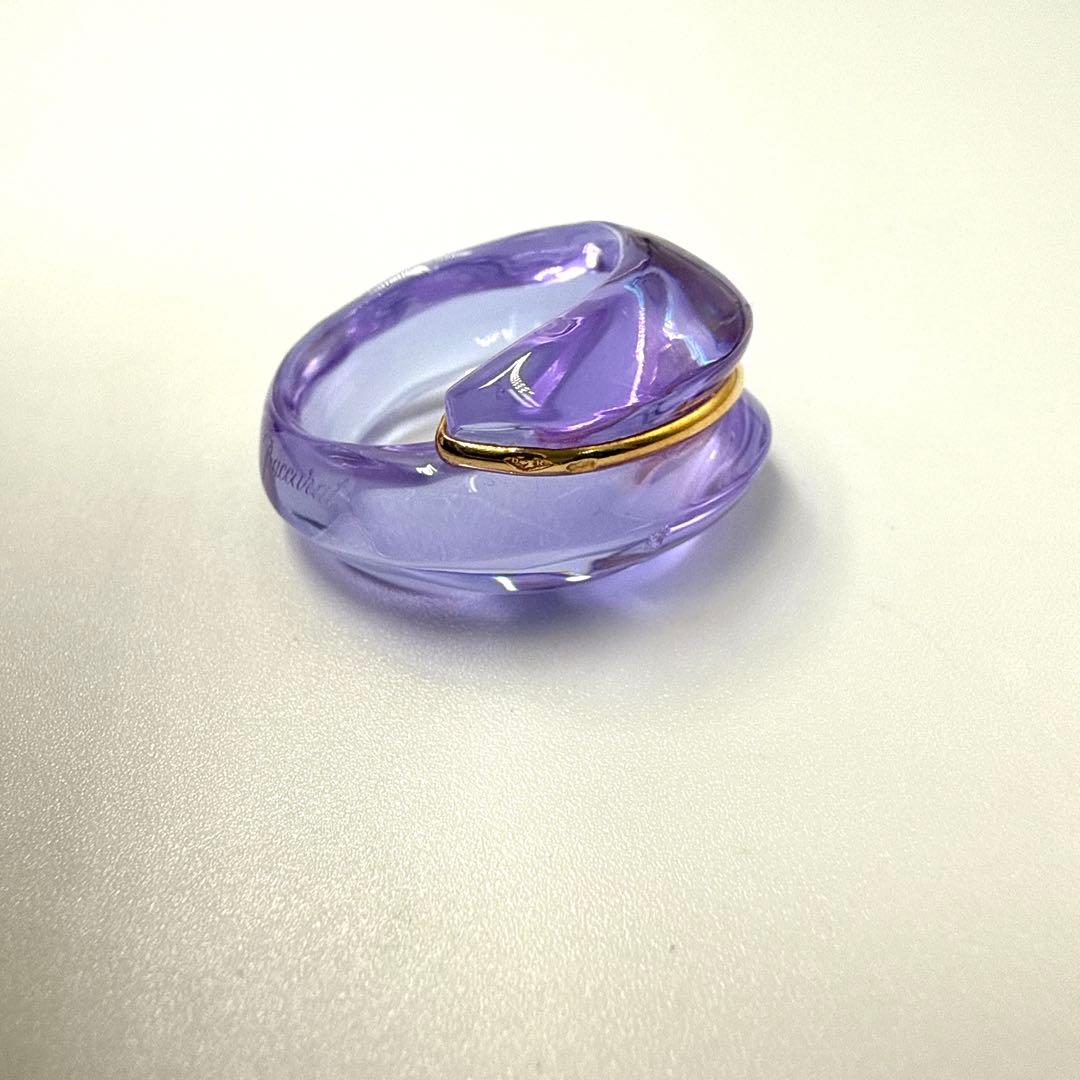 Baccarat バカラ 750 クリスタルガラス コキアージュ リング