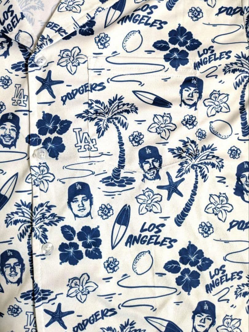 7/1レア限定品スタジアム配布品　ドジャース アロハシャツ 大谷