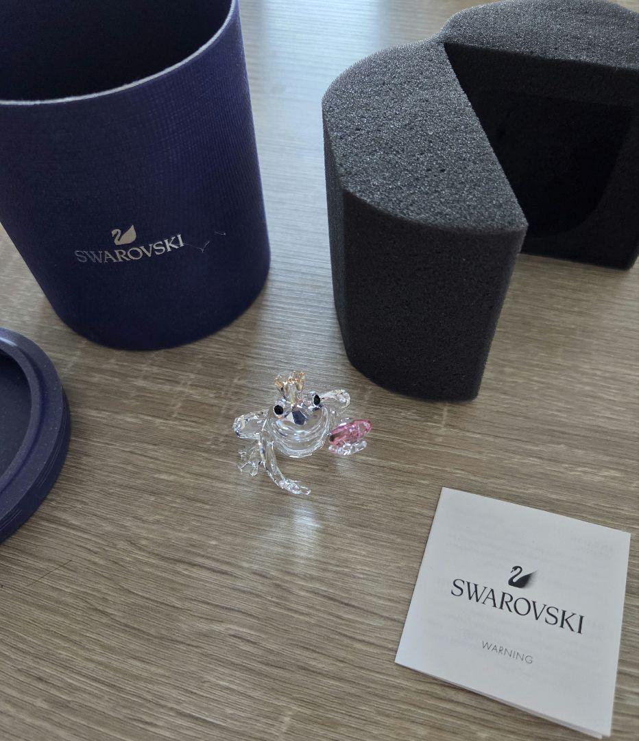 【希少】Swarovski カエルの王子様 置物 スワロフスキー