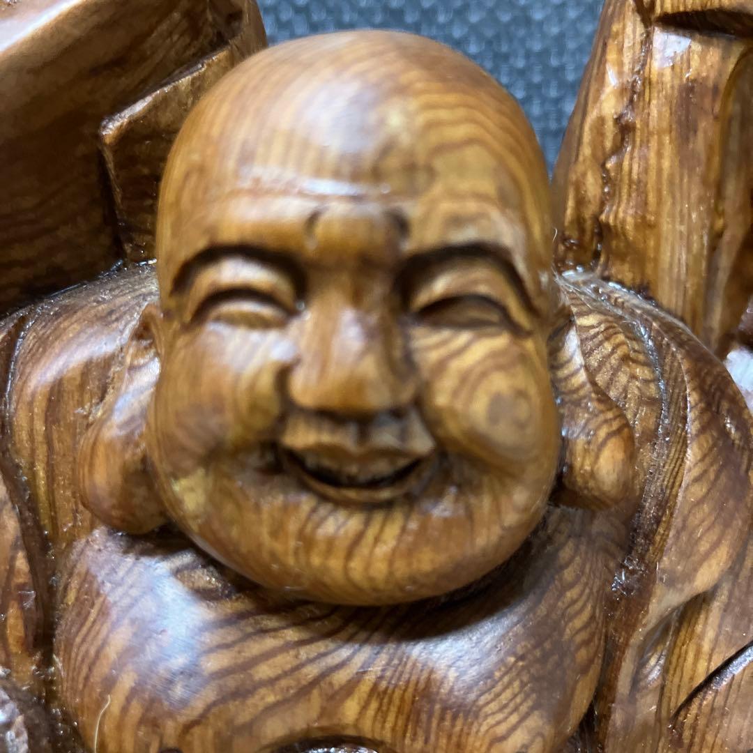 木製 七福神 彫刻 約50cm