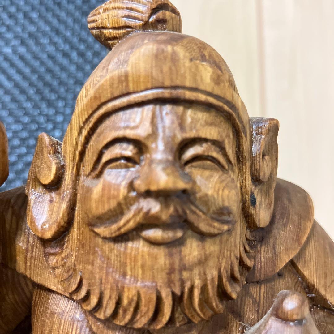 木製 七福神 彫刻 約50cm