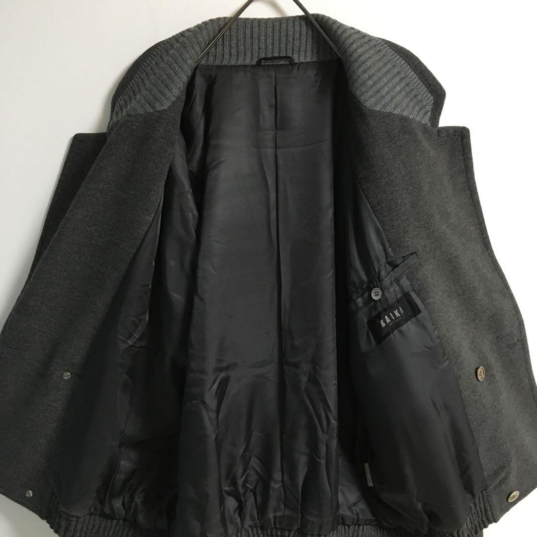 レトロ 古着 ショールカラー ウールジャケット メンズL 日本製 90s