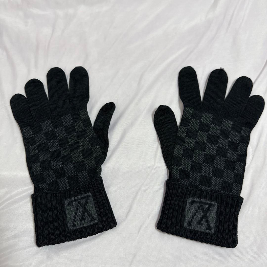 ルイ・ヴィトン LV グローブ ダミエグラフィットゴンプティ 黒×グレー