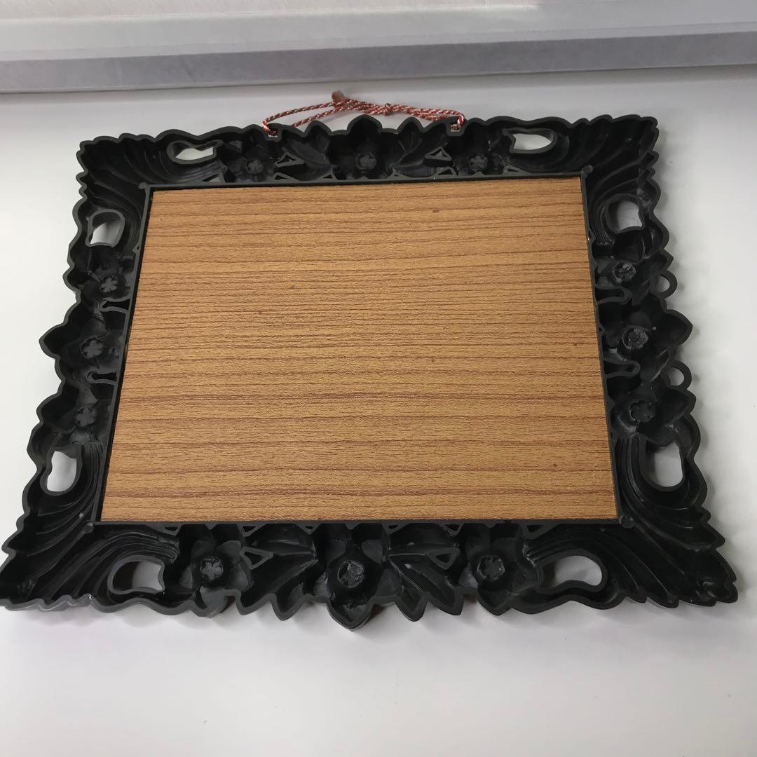 馬の絵 花装飾付き木製フレーム 琉球紅型