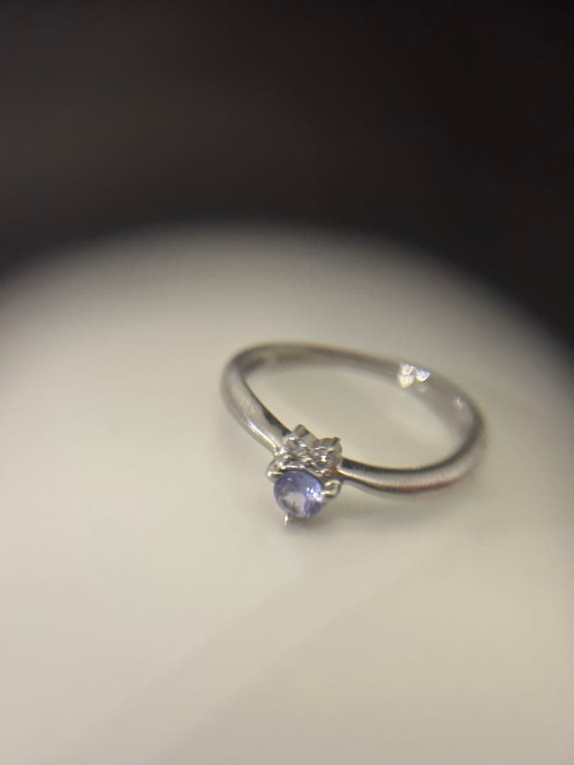 プラチナ900 タンザナイト ダイヤリング