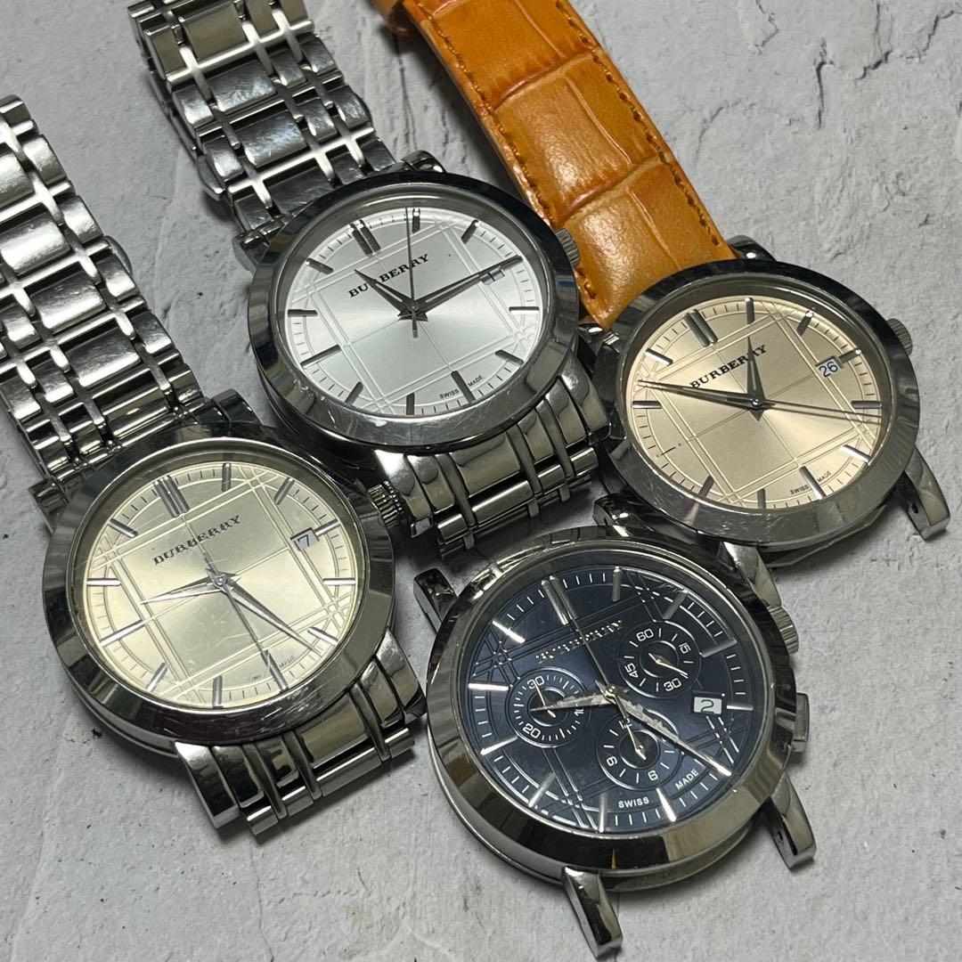 BURBERRY シルバー アナログ 腕時計セット　左２個稼働中