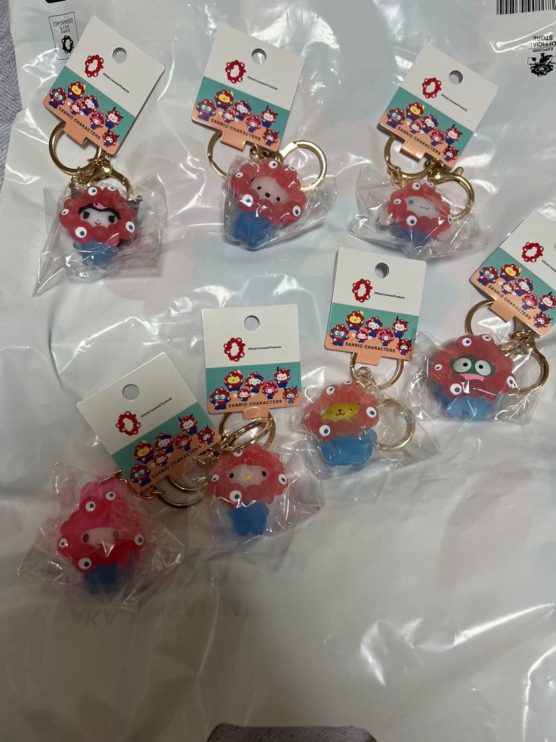 万博　サンリオキャラクター 立体マスコットクリアキーホルダー コンプリートセット