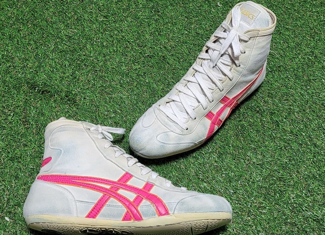 ASICS レスリングシューズ ホワイト/ピンク