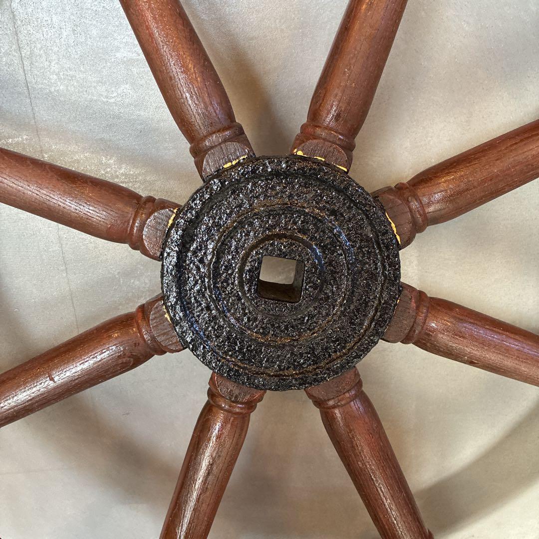 アンティーク舵輪　直径89.5