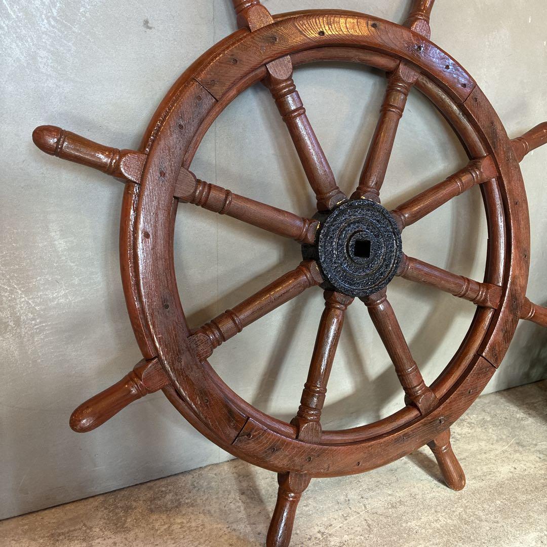アンティーク舵輪　直径89.5