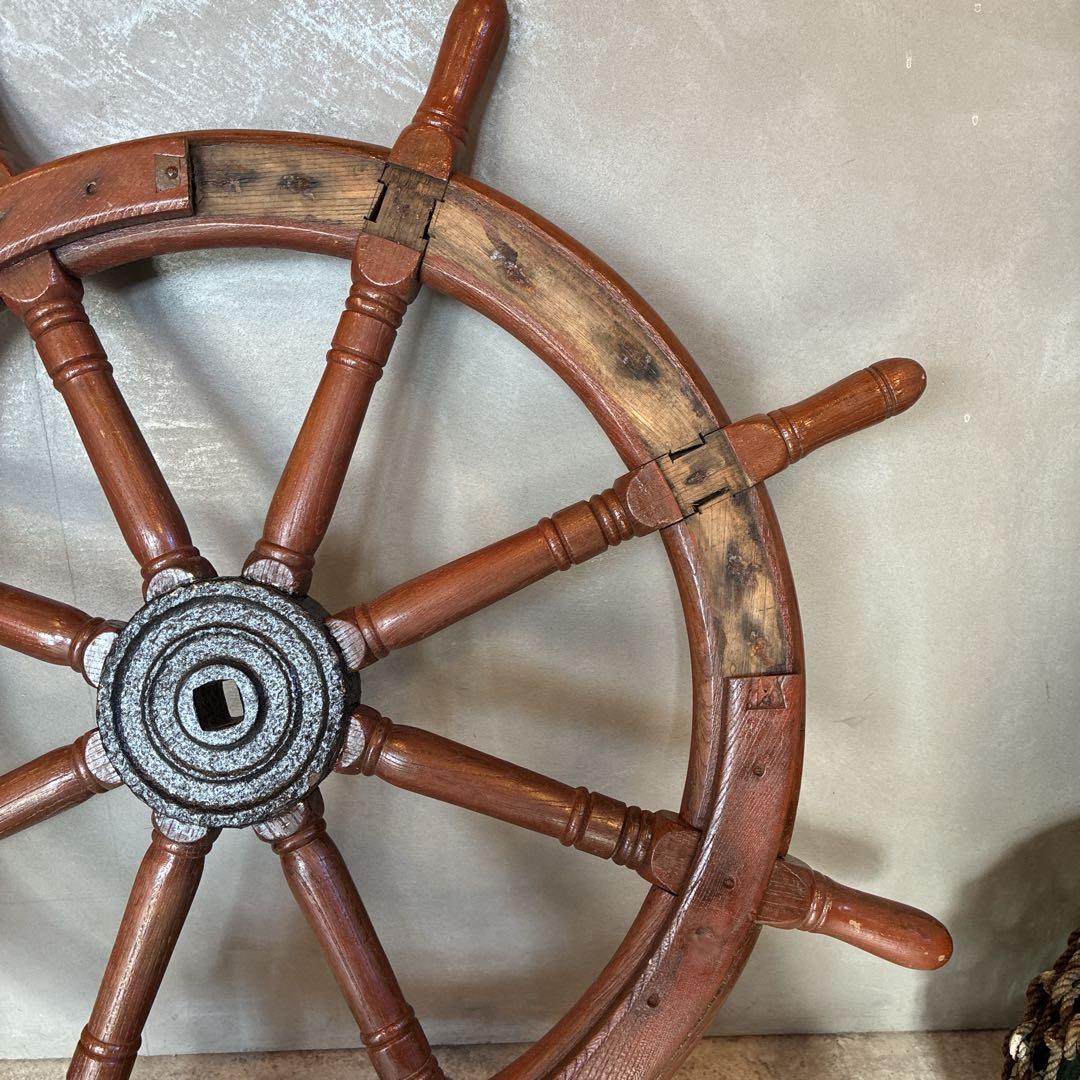 アンティーク舵輪　直径89.5