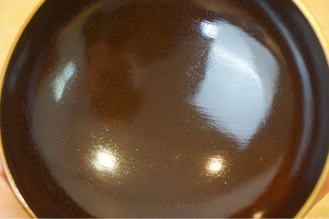 江戸後期 京蒔絵 猟師図蒔絵 波千鳥文 黒漆 吸物椀 2客/ 木製漆器 茶懐石