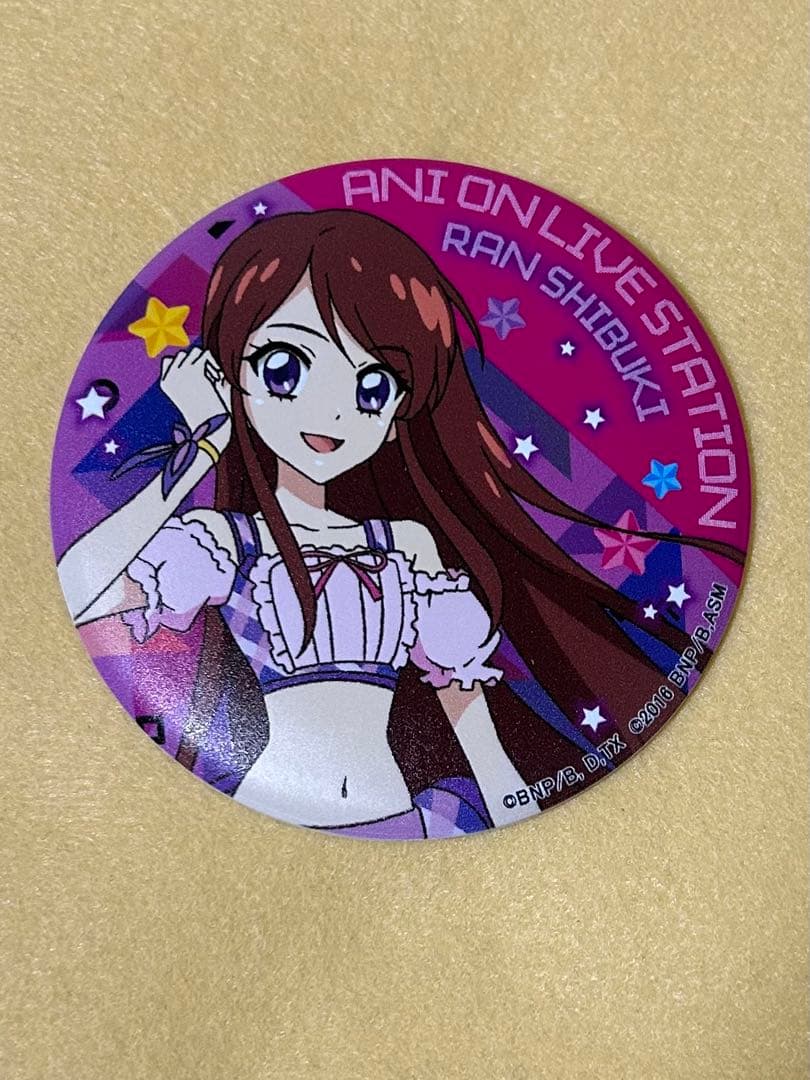 【167】最安値！アイカツ　アニon マグバッジ　紫吹蘭