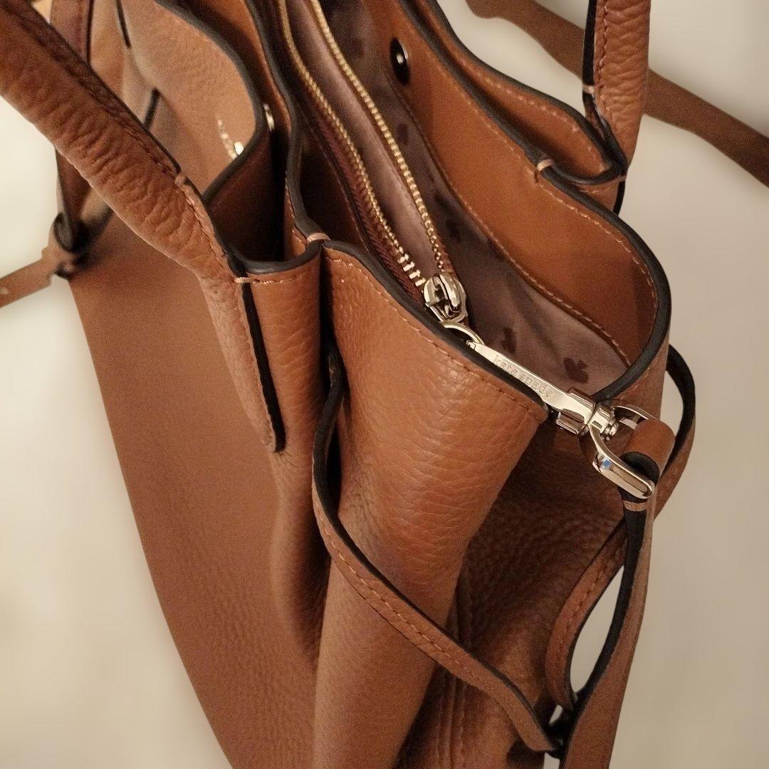 【極美品】ケイトスペード ダンプリング ラージ サッチェル ブラウン レザー