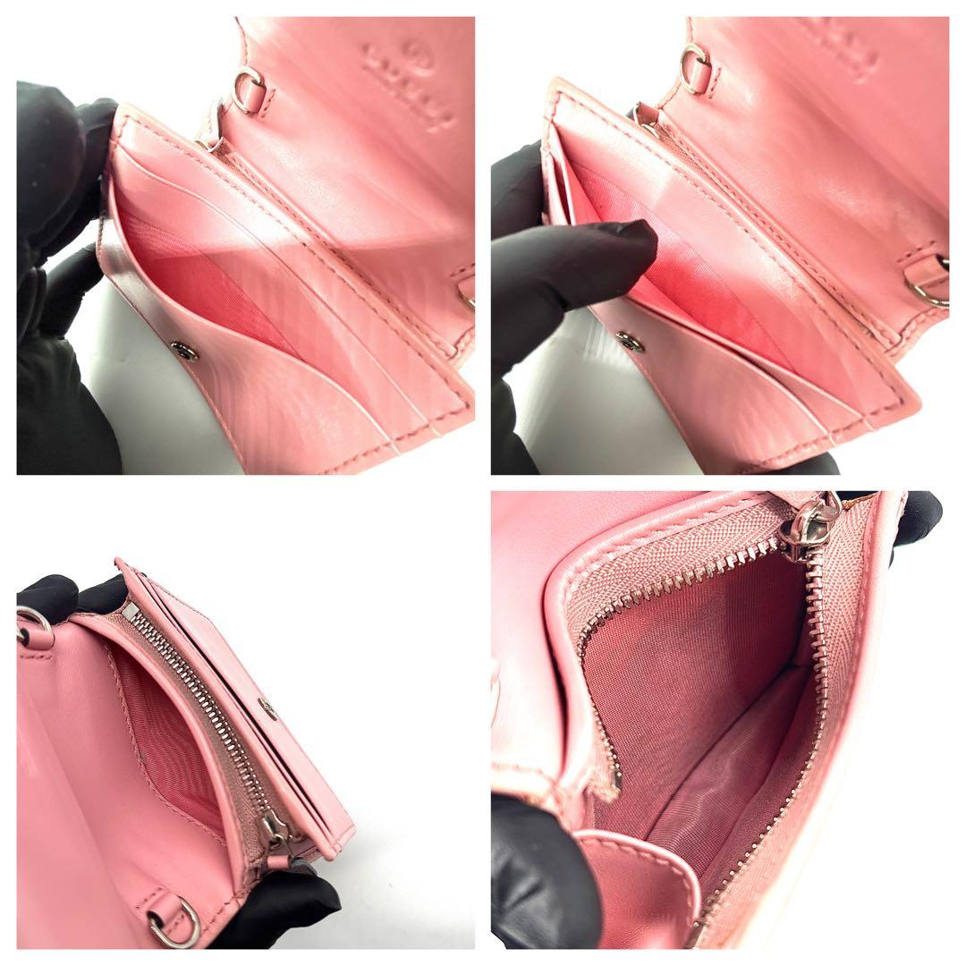 正規品　極美品✨　グッチ 財布　グッチチェーンウォレット　グッチGGマーモント