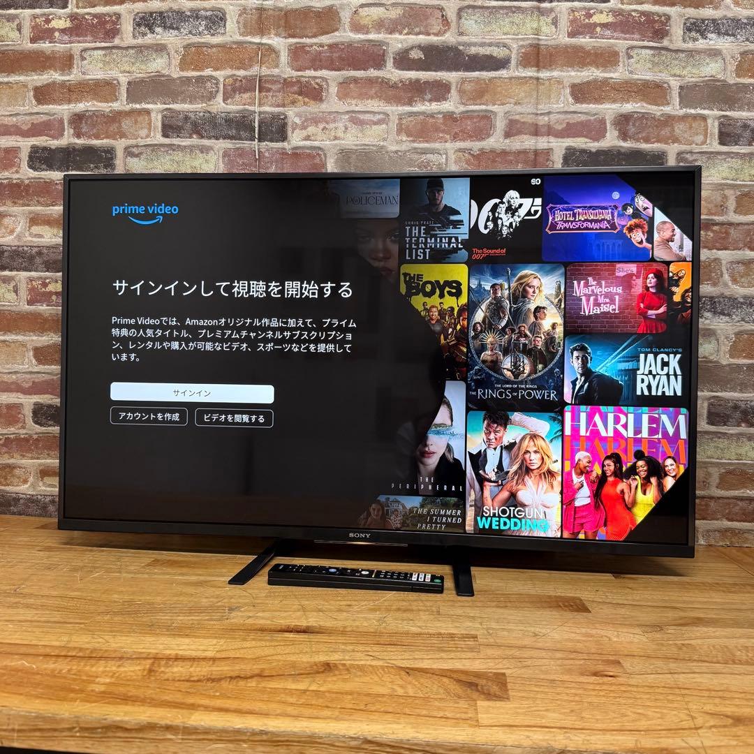 SONY 43V型 4K 液晶テレビ BRAVIA KJ-43X8000H