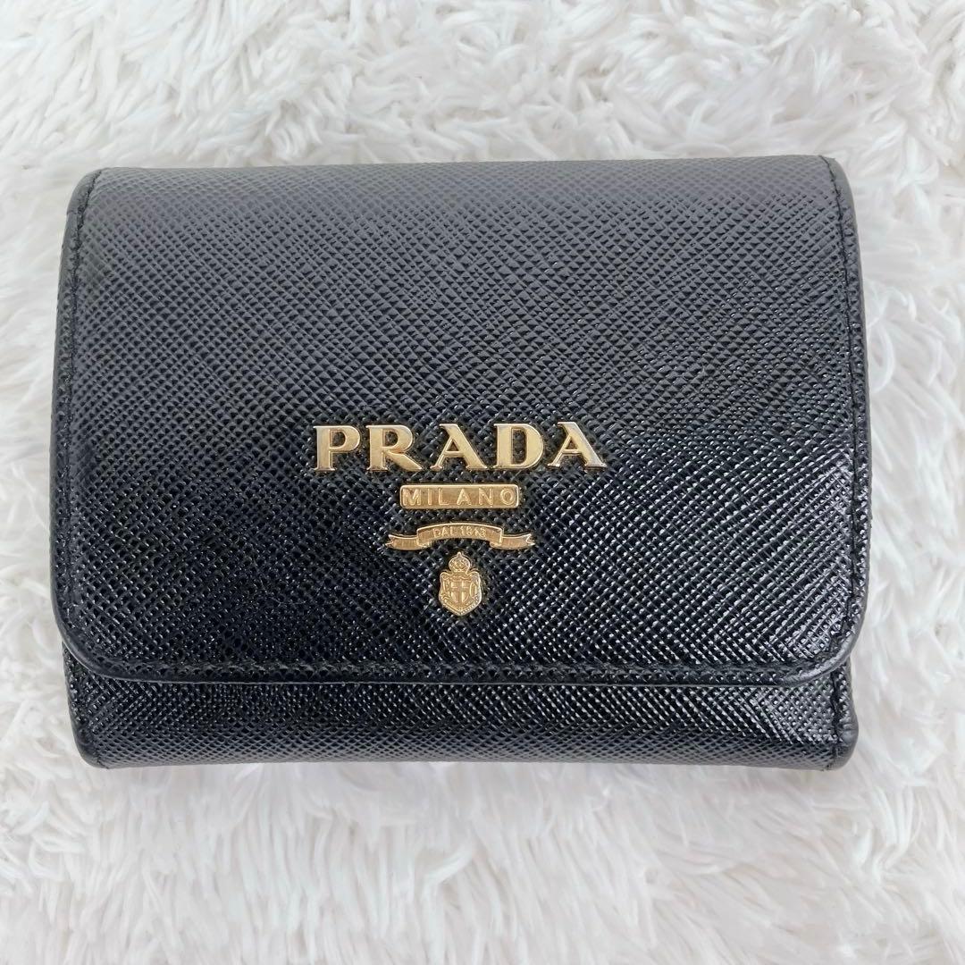 asm ✨PRADA 三つ折り財布 サフィアーノ レザー バイカラー