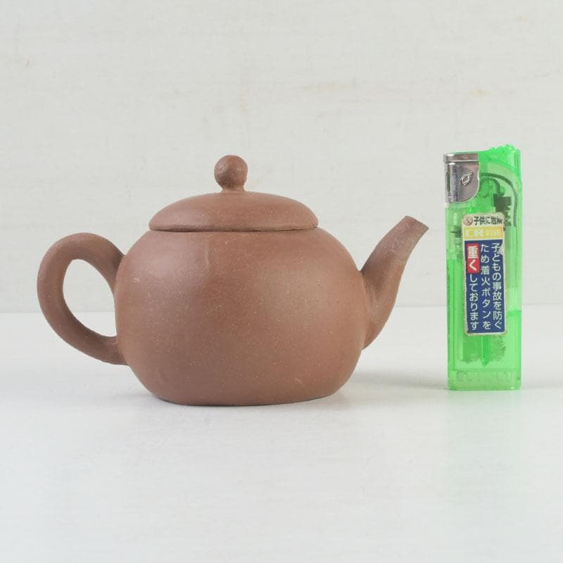 煎茶道具　常滑焼　三代山田陶山製　紫砂　朱泥　急須　共布共箱　V　9568