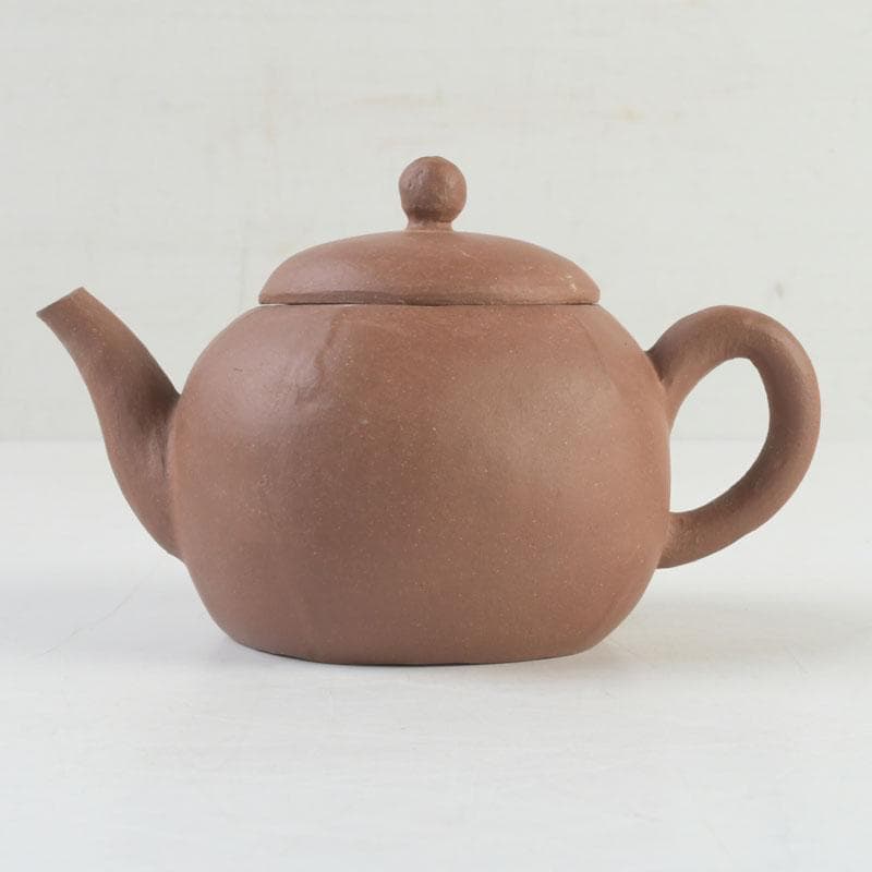 煎茶道具　常滑焼　三代山田陶山製　紫砂　朱泥　急須　共布共箱　V　9568