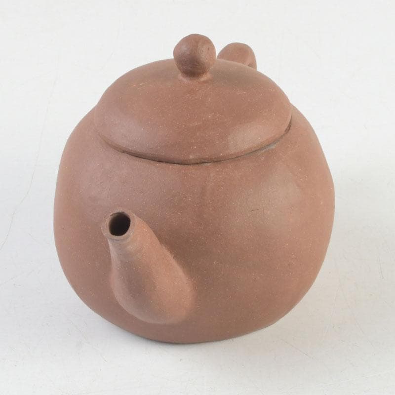 煎茶道具　常滑焼　三代山田陶山製　紫砂　朱泥　急須　共布共箱　V　9568