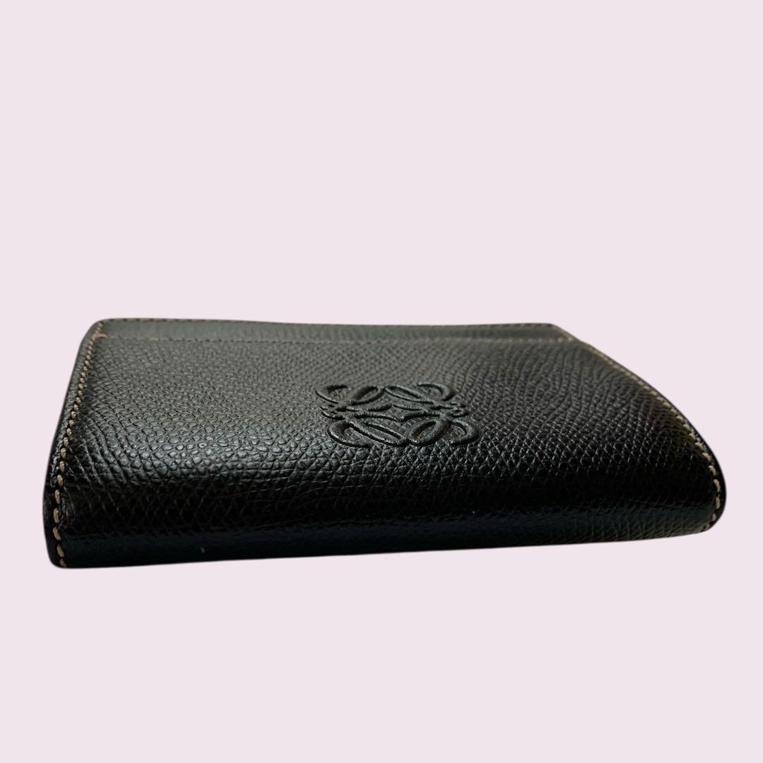 d*4様 LOEWE ロエベ ケース がま口 小銭入れ ブラック レザー