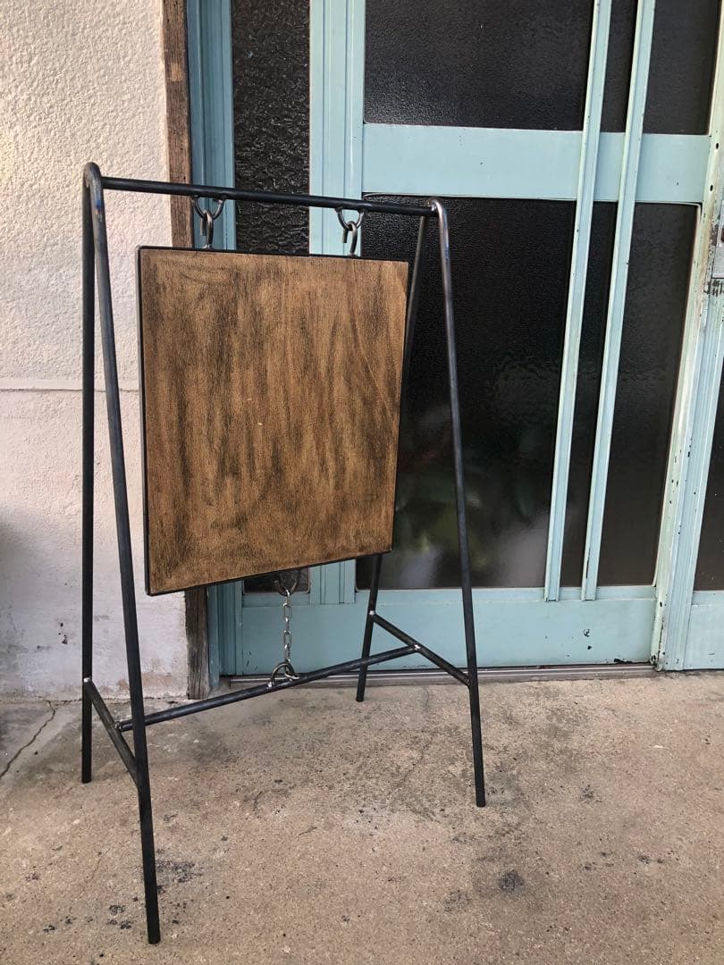 アイアン看板　インダストリアル　店舗用品　黒板看板　木看板　ショップ看板