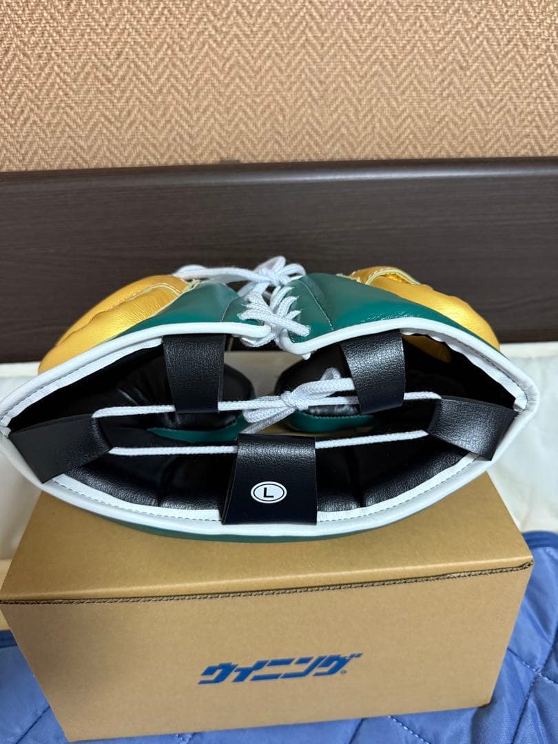 ウイニング winning ヘッドギア 緑/金