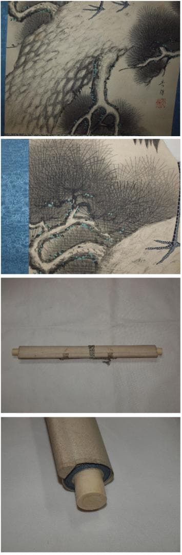 時代の掛軸　鶴　肉筆保証　蔵整理不用品処理　日本　中国 X850C16-6