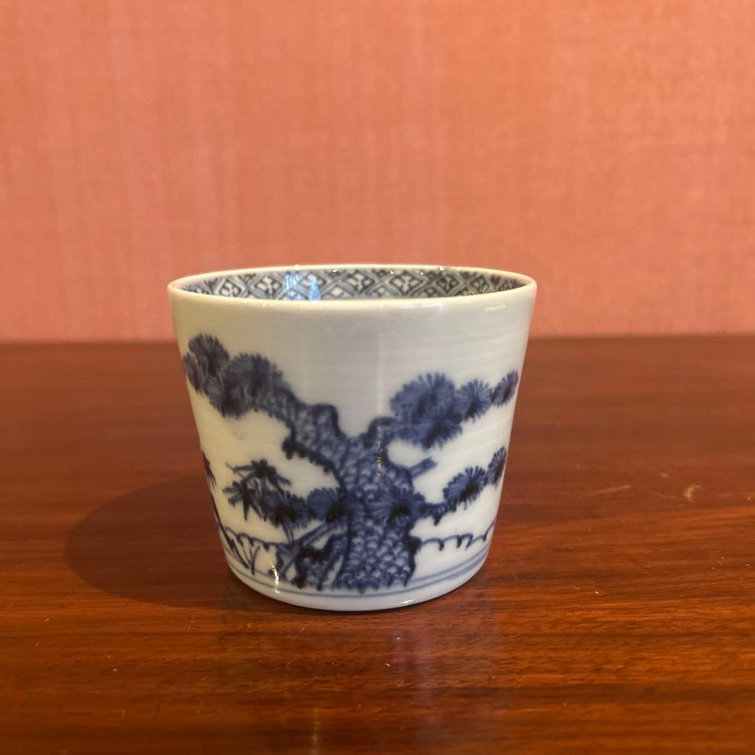 古伊万里　染め付け　蕎麦猪口　江戸後期