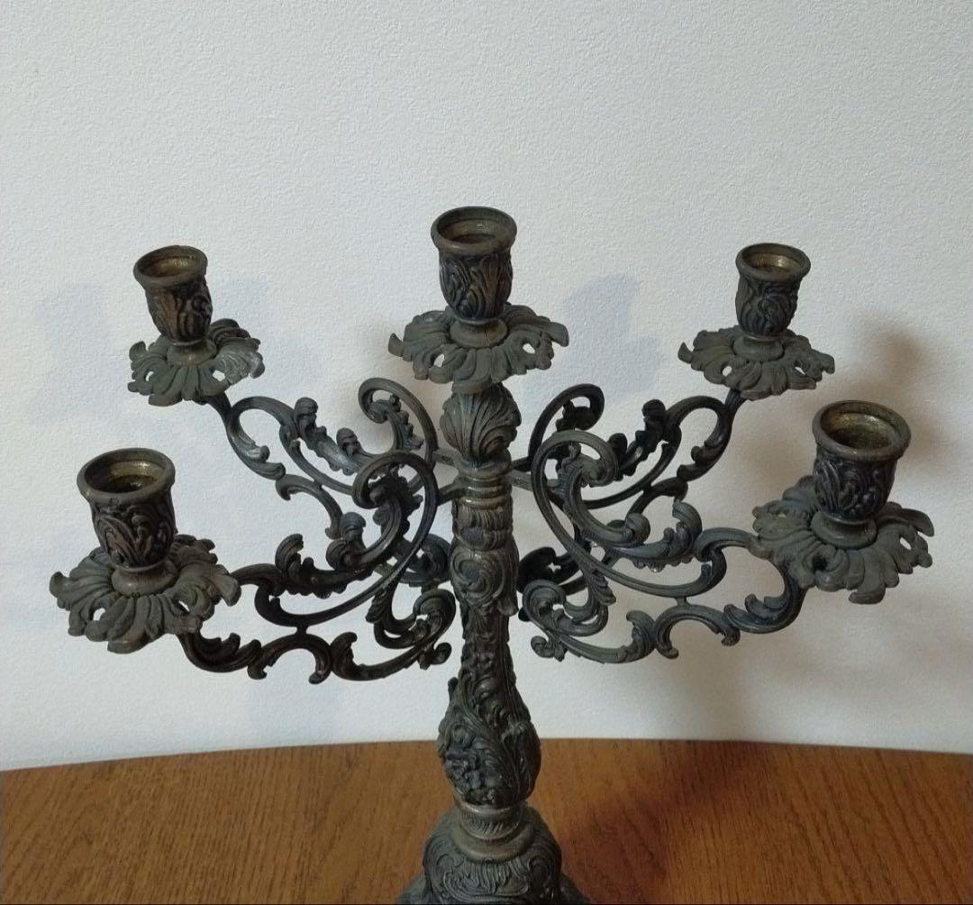 イタリア製　アンティークキャンドルスタンド