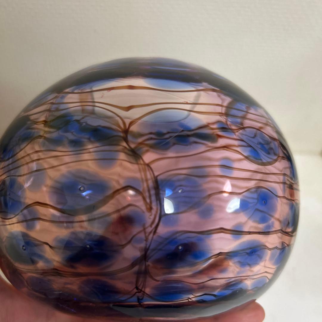 作家　ガラス作家　花瓶　吹きガラス　　フラワーベース