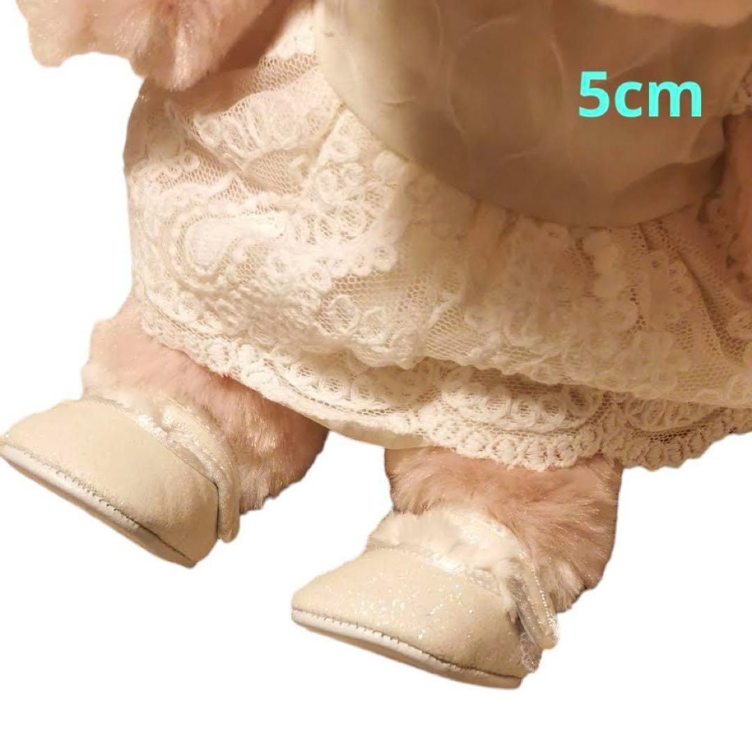 ステラルーSS用ストラップパンプス★ホワイトグリッター★ぬいぐるみ靴