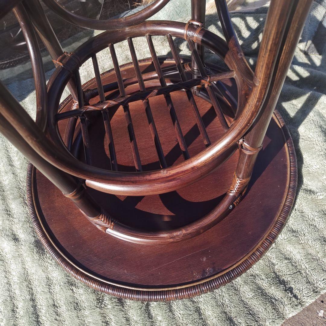 h*a様 昭和レトロ 横浜Kazama 籐ラタン　ラタンテーブル　当時物