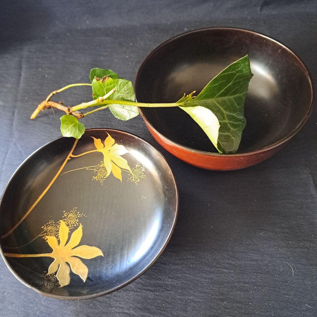 「輪島のお椀(わん)をお正月に！」金蒔絵(きんまきえ)漆器 4客セット 骨董アン