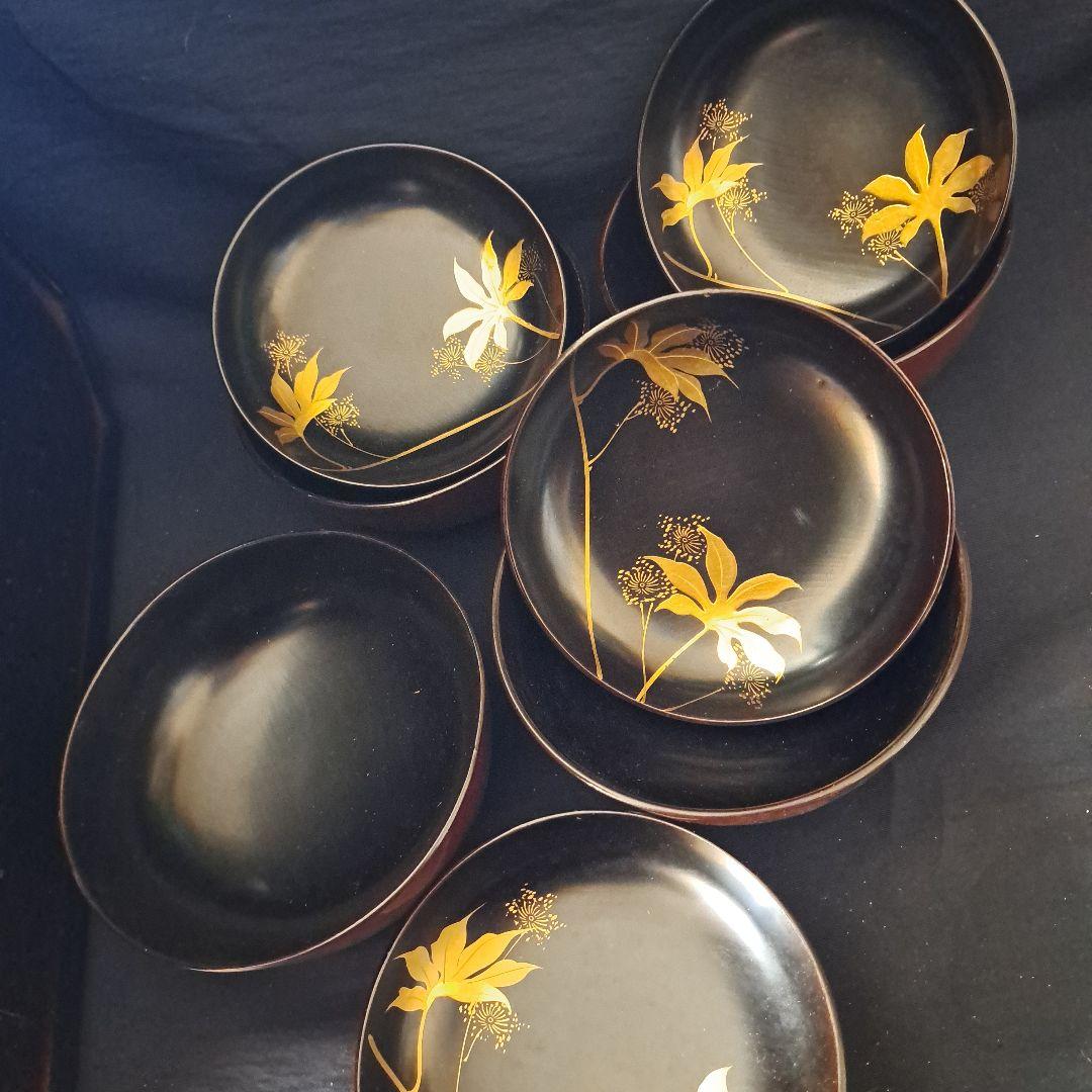 「輪島のお椀(わん)をお正月に！」金蒔絵(きんまきえ)漆器 4客セット 骨董アン
