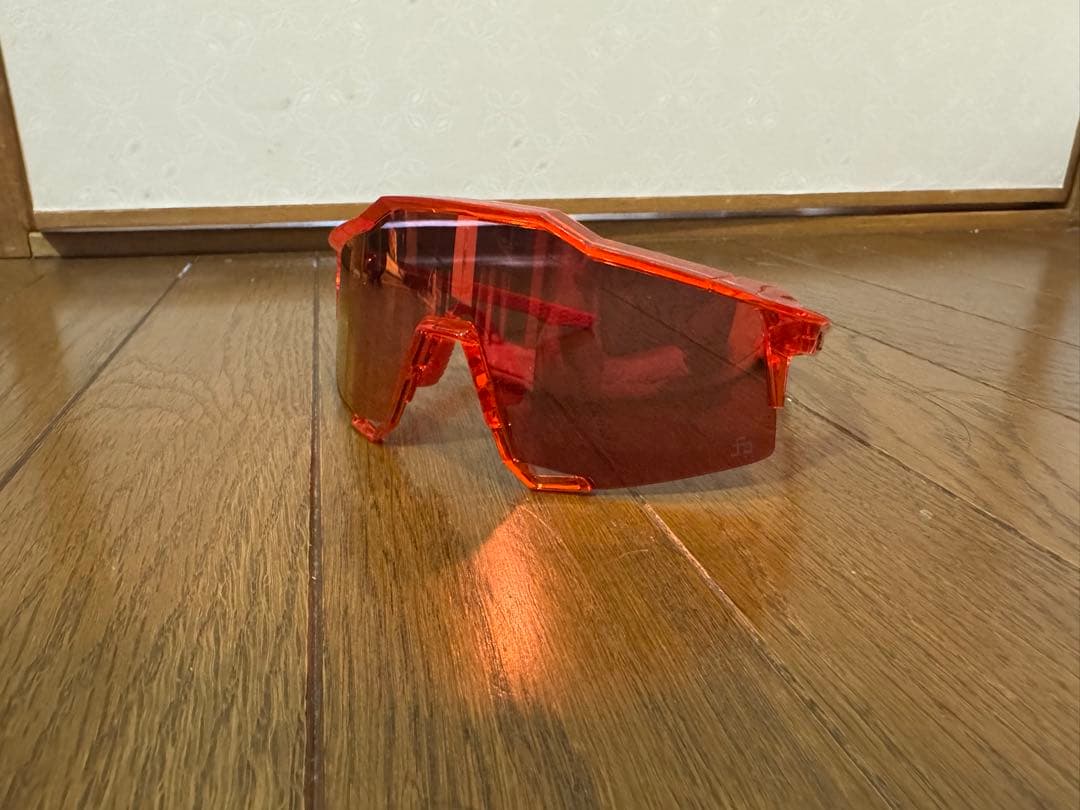 R　赤 スポーツサングラス ケース付き　100%