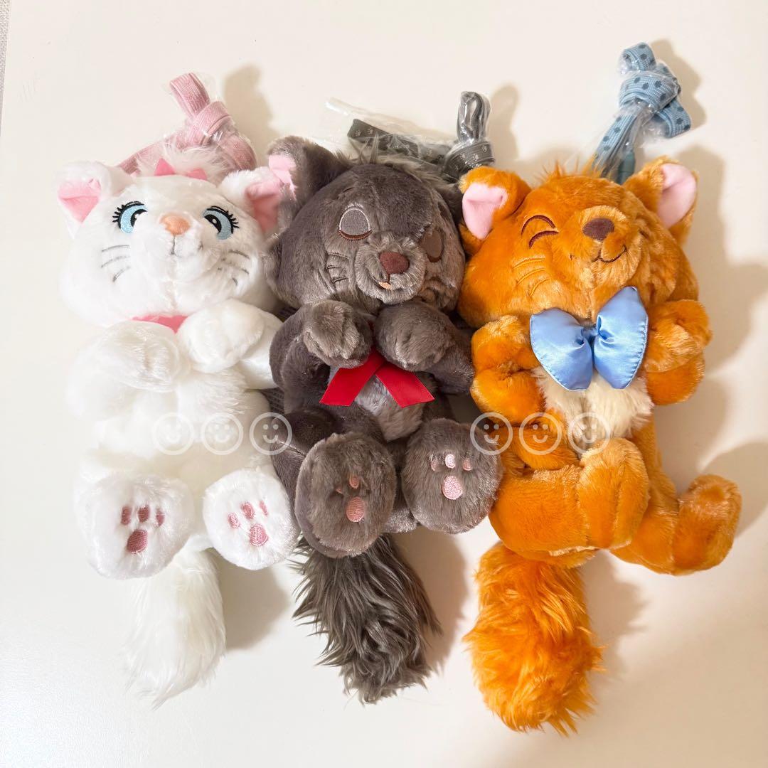 新品　ディズニー　おしゃれキャット　ショルダーバッグ　ぬいぐるみ　3つ　♡