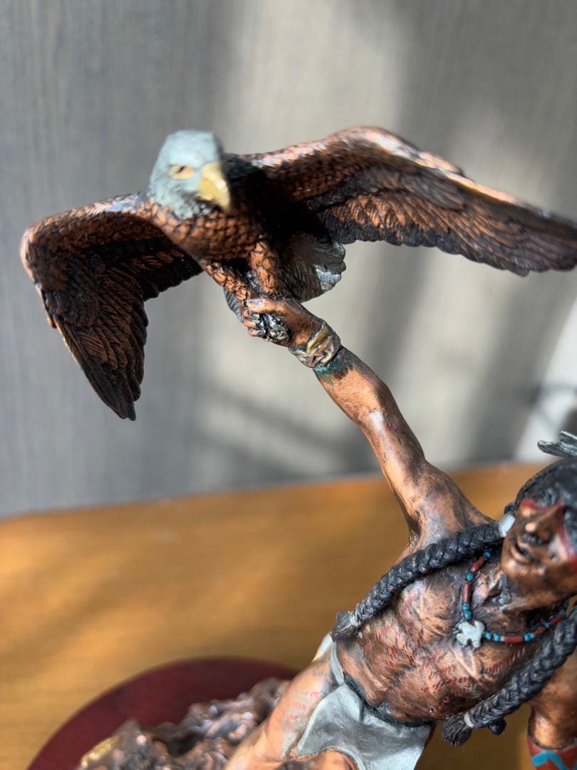 REGENDS USA製 1991年インディアンと鷹　銅合金 限定品ヴィンテージ