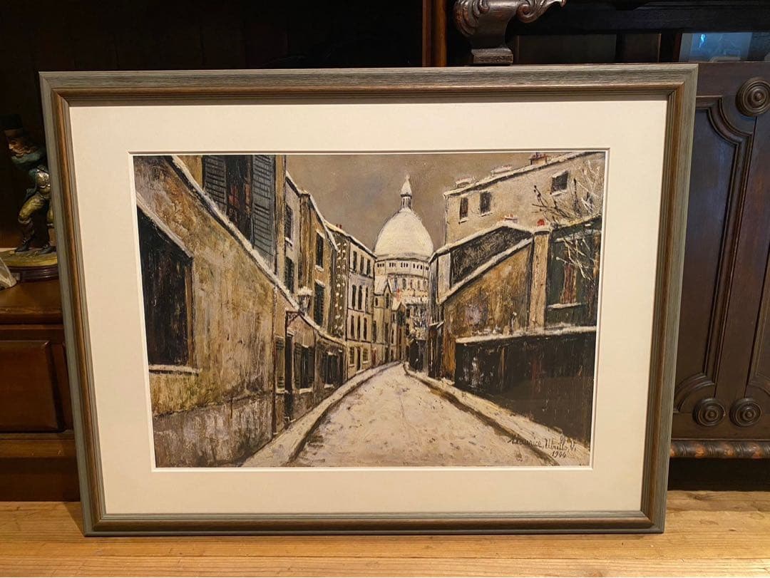 モーリス ユトリロ サン・ラススティック通り 額縁 アート インテリア