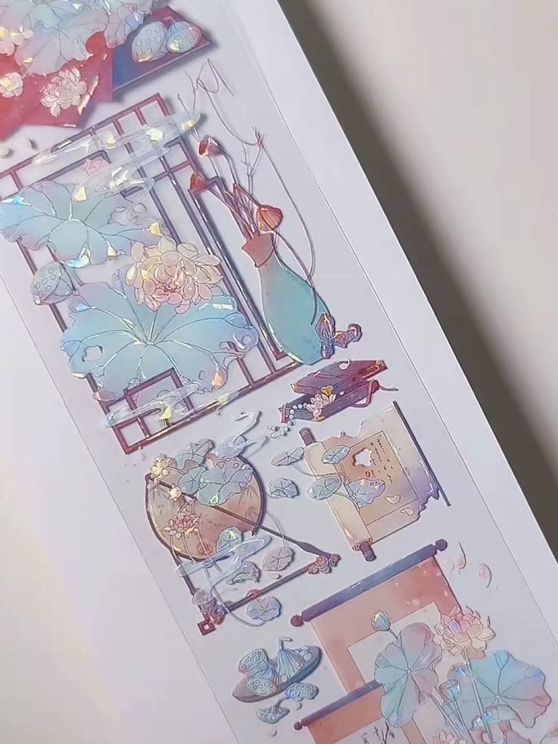 花柒所《云梦泽》海外マスキングテープ　マステ 【2383】